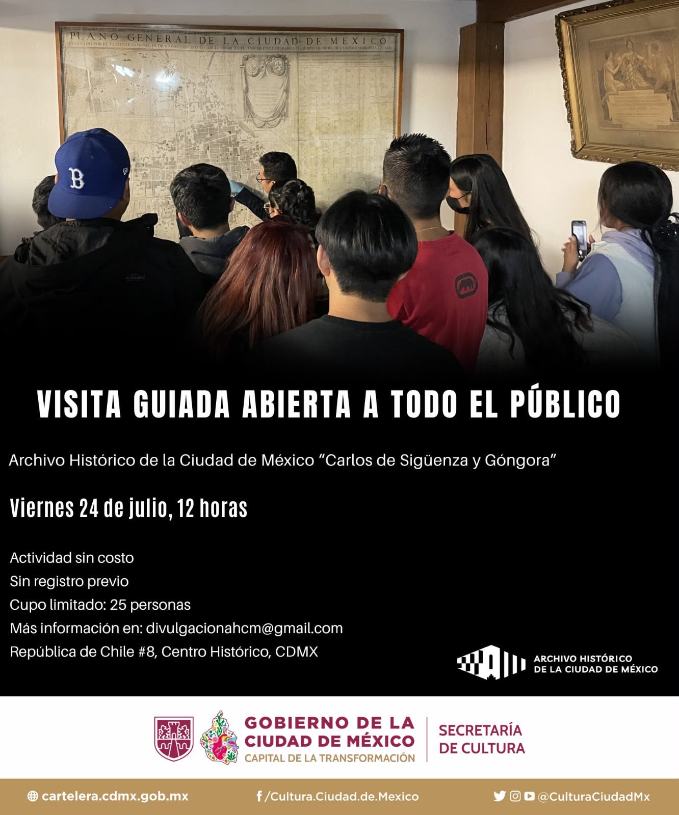 Visita Guiada Abierta a todo el público.