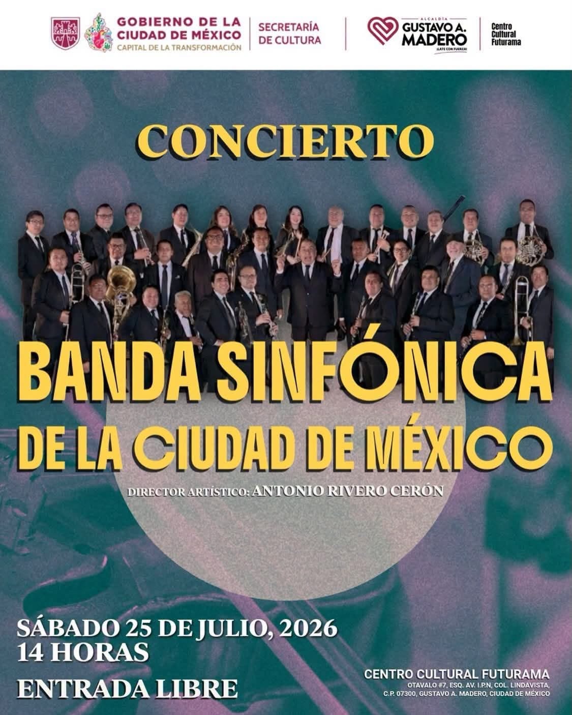 Concierto Banda Sinfónica de la Ciudad de México