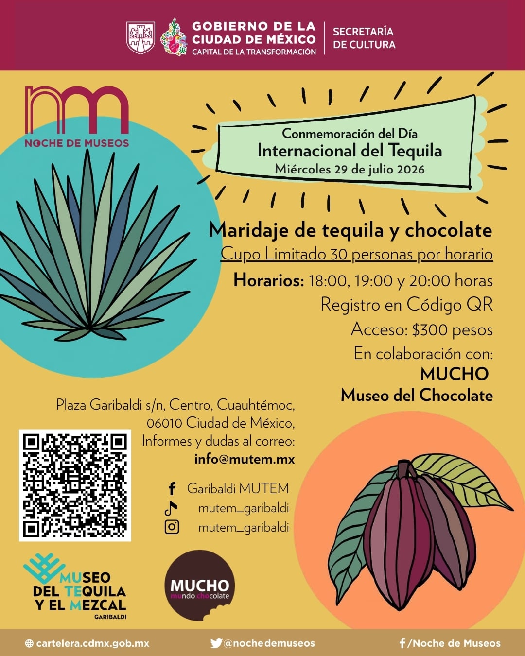 Noche de Museos en el Museo del Tequila y el Mezcal