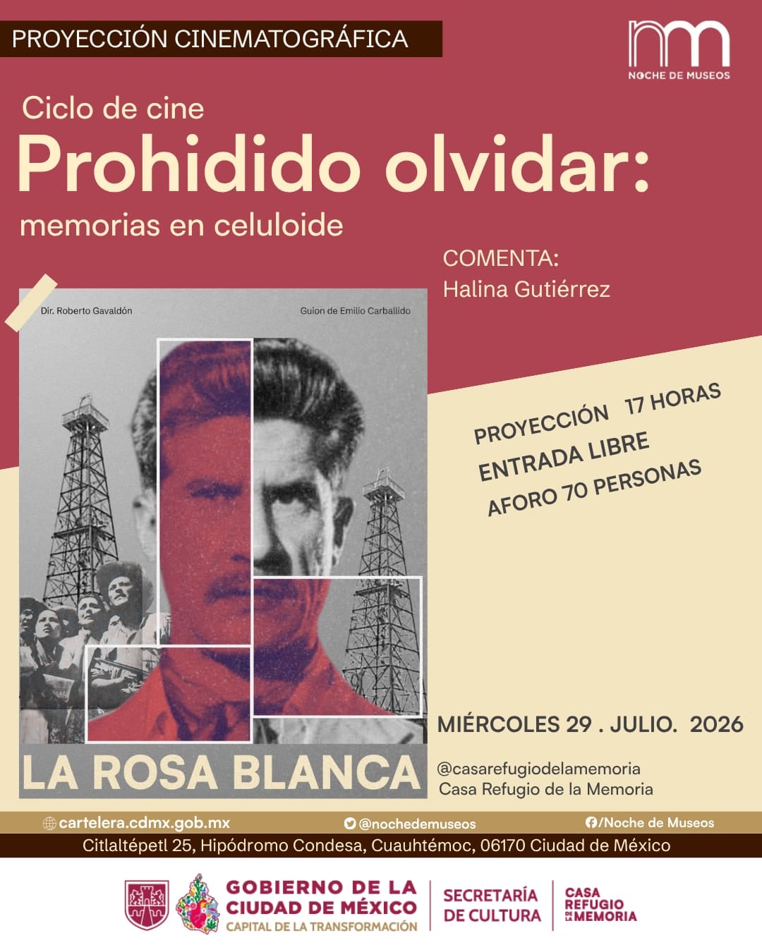 Ciclo de Cine. Prohibido olvidar: memorias en celuloide.