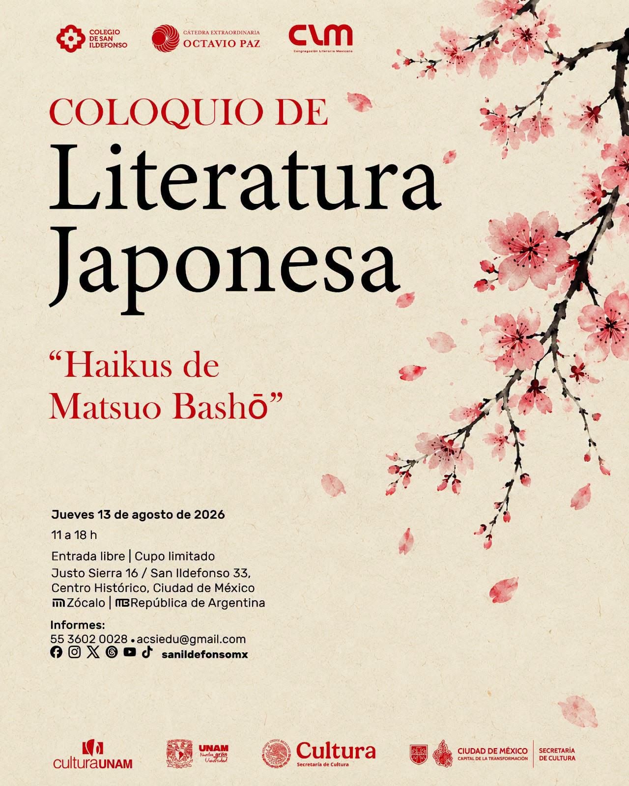 Coloquio de literatura japonesa: Haikus de Matsuo Bashō