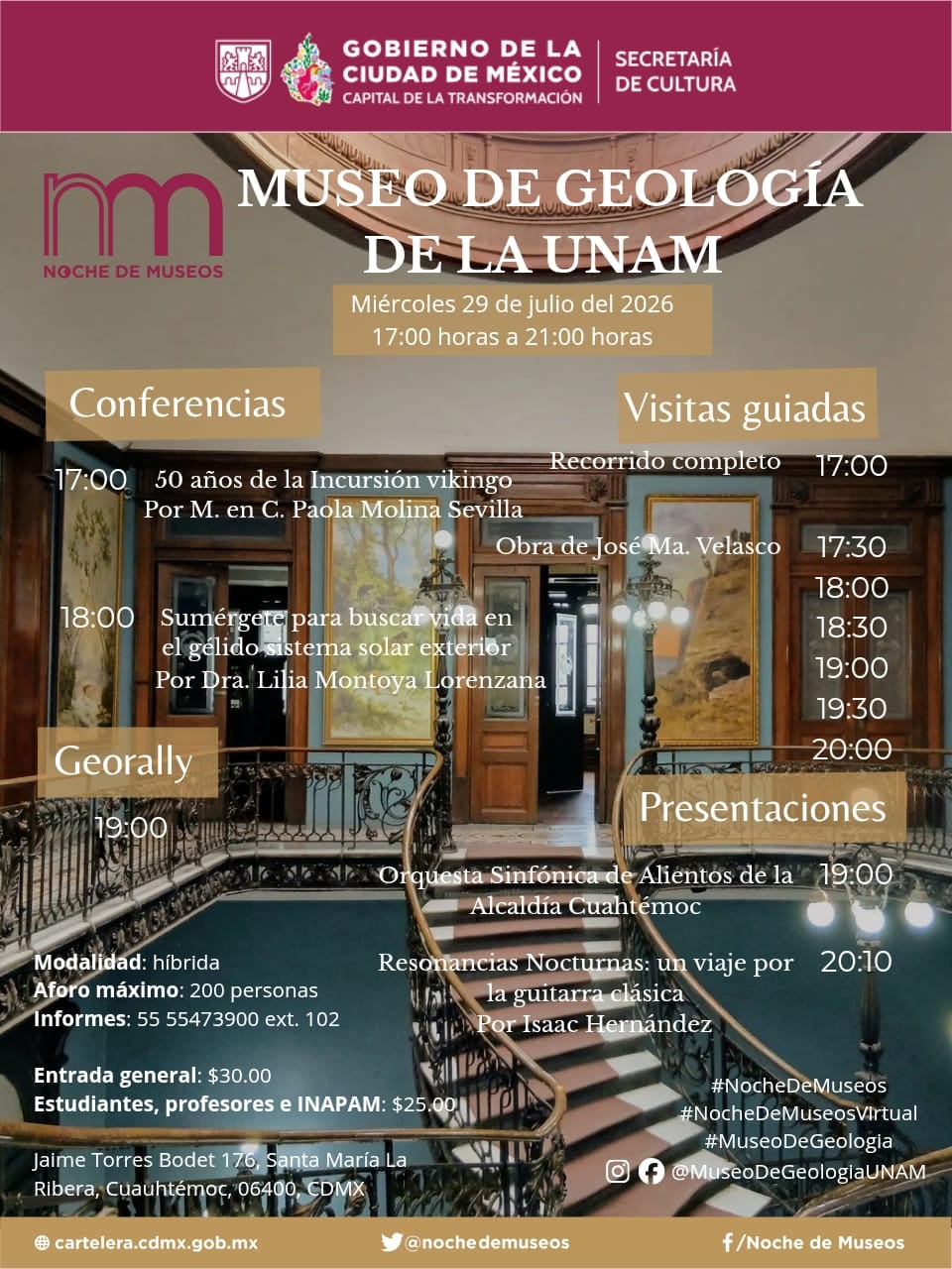 Noche de Museos en el Museo de Geología de la UNAM
