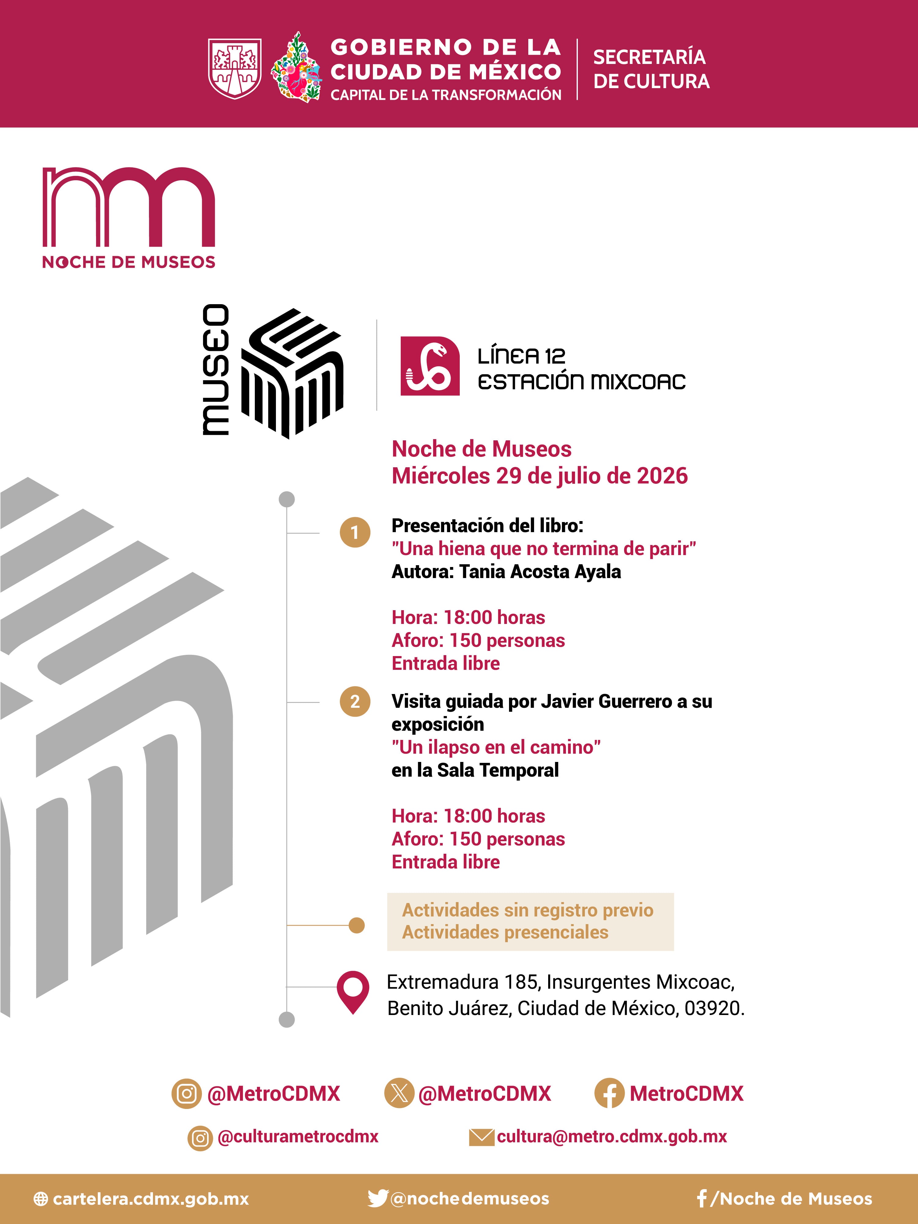 Noche de Museos en el Museo del Metro