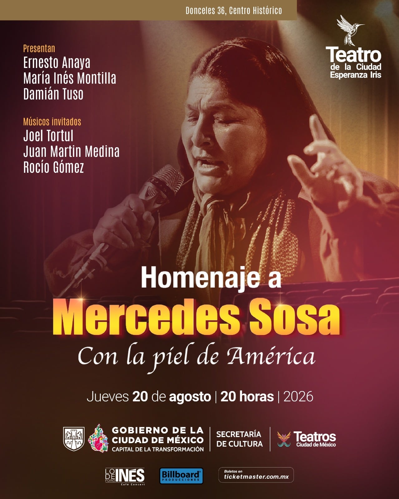 Homenaje a Mercedes Sosa. Con la piel de América.